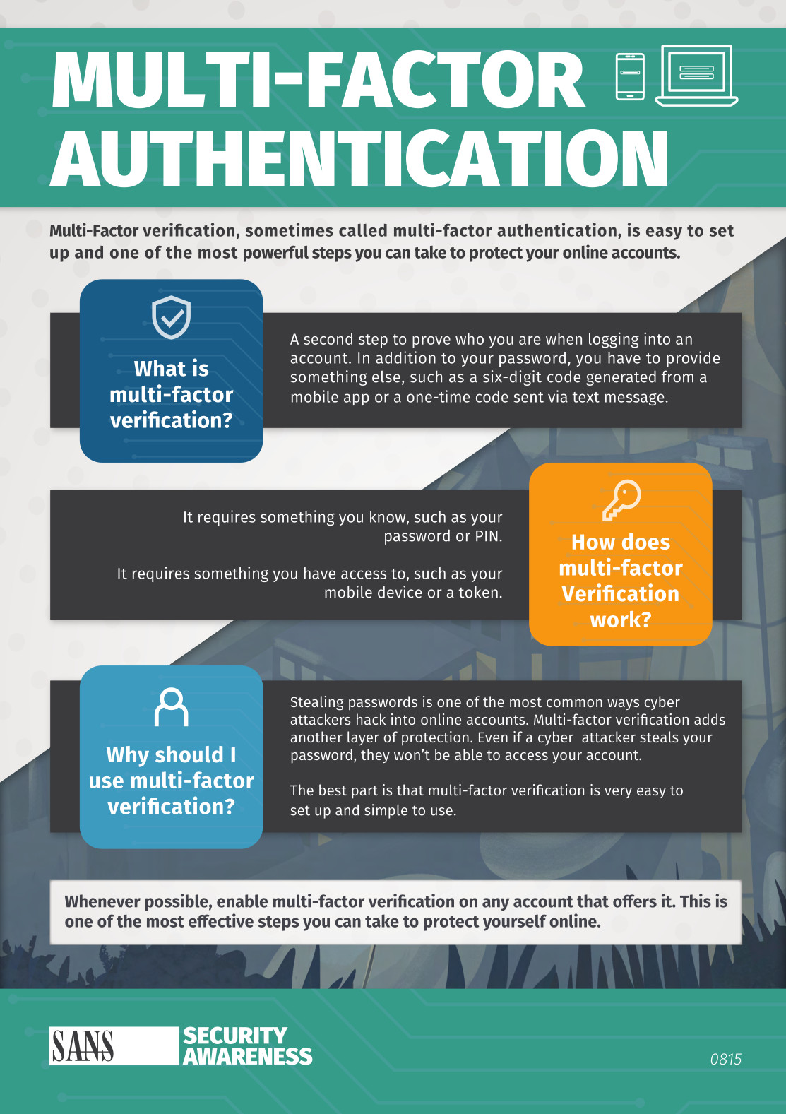 Factsheet - Multi-Factor Authentication