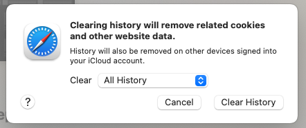 Safari Clear History